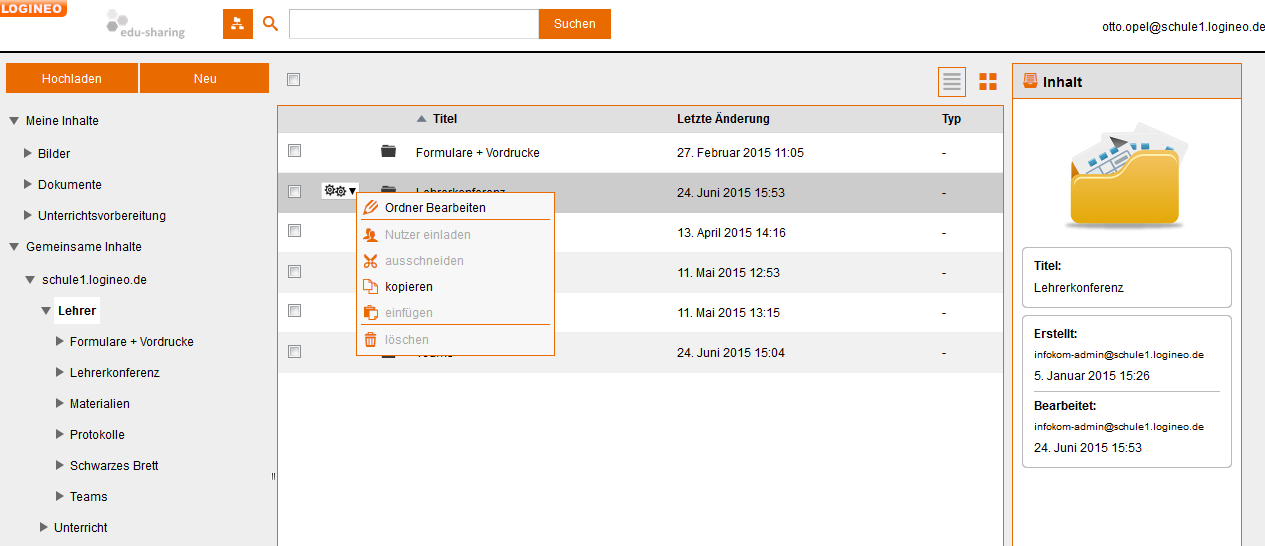 Screenshot Dateimanagement